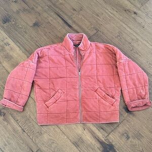 Quilted Red oversized Jacket -